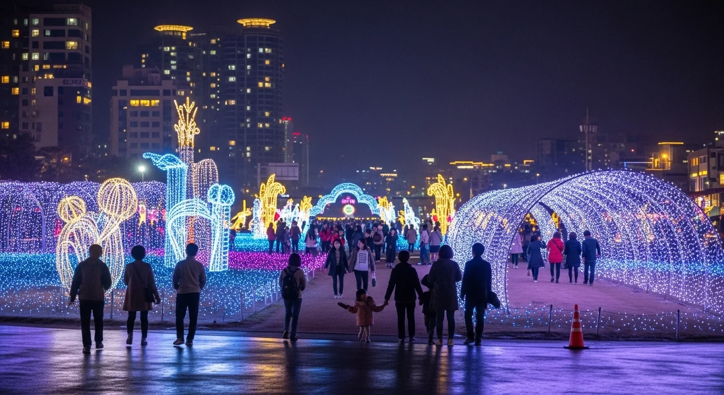 해운대 빛축제: 겨울 밤을 수놓는 환상적인 빛의 향연